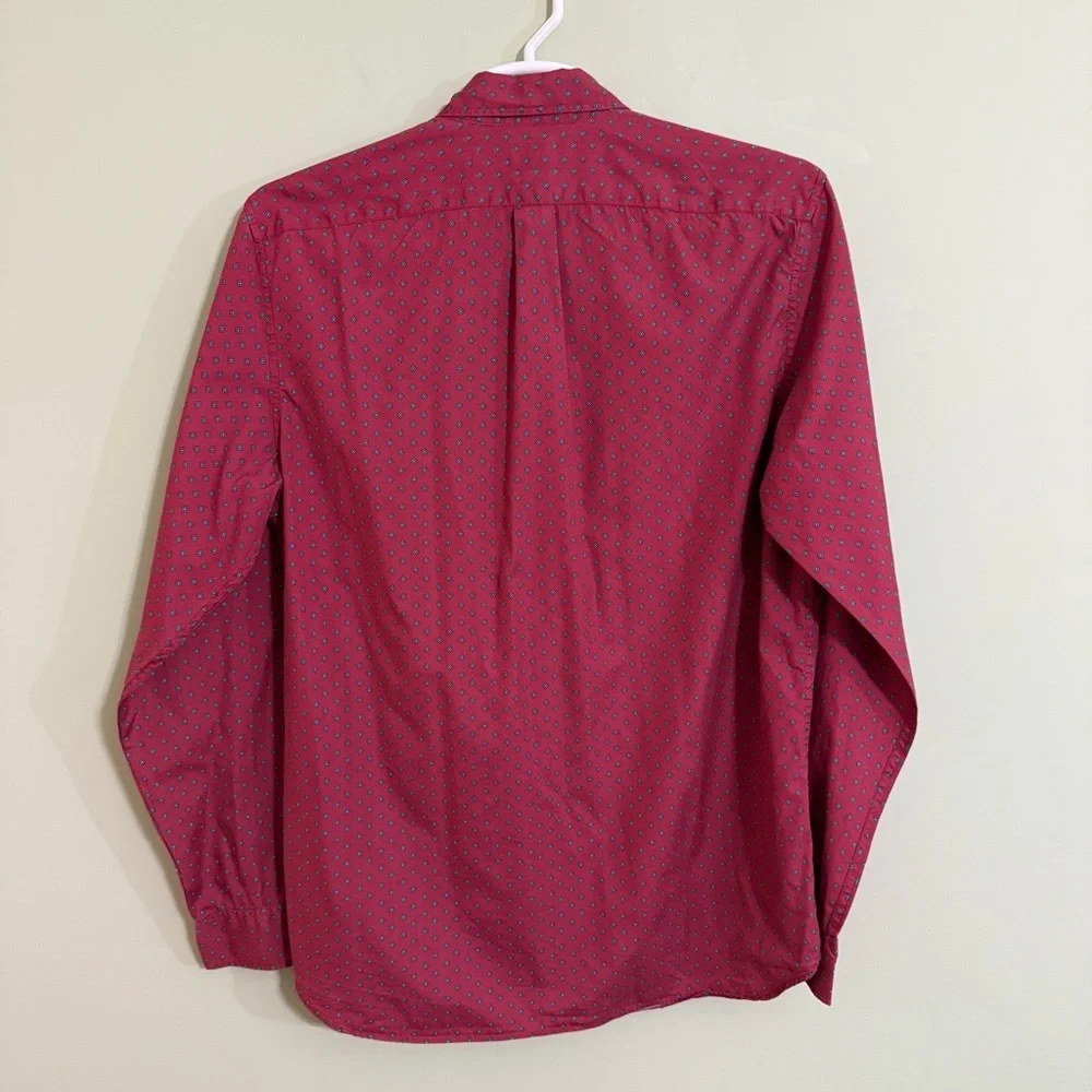 J. Crew Red Casual Button Down Shirt Classic Cotton men’s large‎ tall